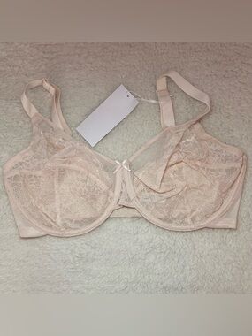 HSIA Enchanted Unlined Lace Underwire Bra 36G NWT